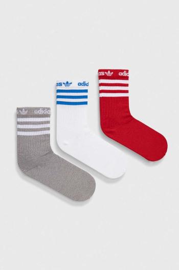 Ponožky adidas Originals 3-pack šedá barva, IU2680