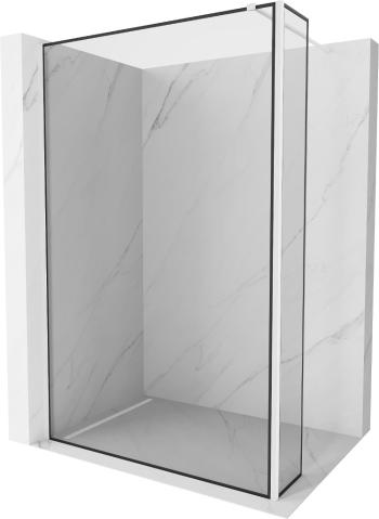 MEXEN/S Kioto Sprchová zástěna WALK-IN 90 x 30 cm, černý vzor, bílá 800-090-212-20-70-030