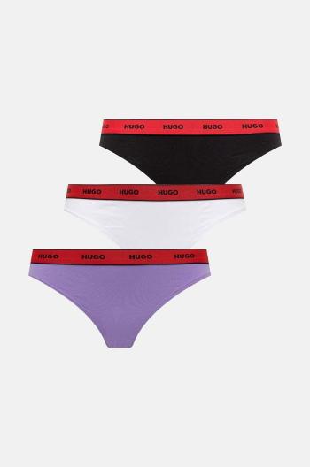 Tanga HUGO 3-pack černá barva, 50480150