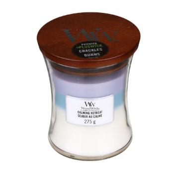 WoodWick Vonná svíčka střední Trilogy Calming Retreat 275 g