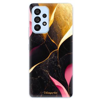 Odolné silikonové pouzdro iSaprio - Gold Pink Marble - Samsung Galaxy A73 5G