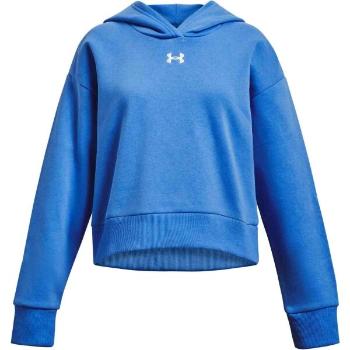 Under Armour RIVAL FLEECE CROP HOODIE Dívčí mikina, modrá, velikost