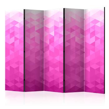 Paraván Pink pixel Dekorhome 225x172 cm (5-dílný)