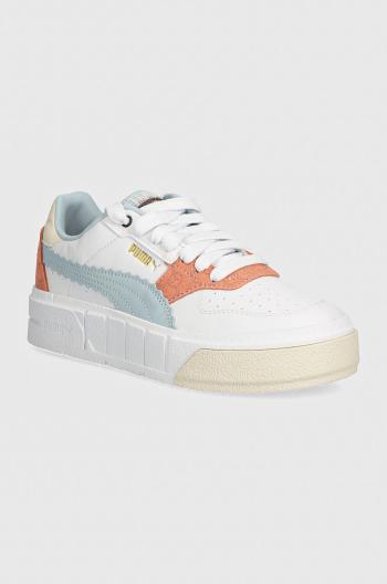 Dětské kožené sneakers boty Puma Cali Court Offside bílá barva, 397921