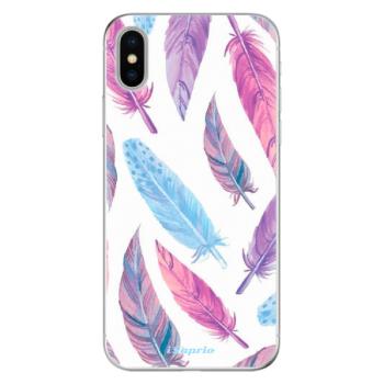 Odolné silikonové pouzdro iSaprio - Feather Pattern 10 - iPhone X