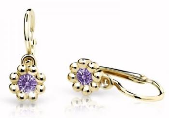 Cutie Jewellery Zlaté dětské náušnice C2030-10-X-1 fialová