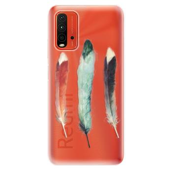 Odolné silikonové pouzdro iSaprio - Three Feathers - Xiaomi Redmi 9T