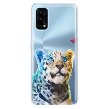 Odolné silikonové pouzdro iSaprio - Leopard With Butterfly - Realme 7 Pro