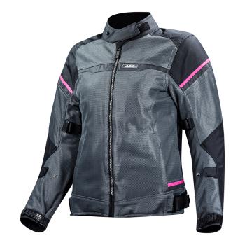 Dámská moto bunda LS2 Riva Black Dark Grey Pink  M  černá/tmavě šedá/růžová