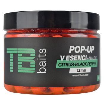 Tb baits plovoucí boilie pop-up citrus - black pepper + nhdc 65 g-12 mm