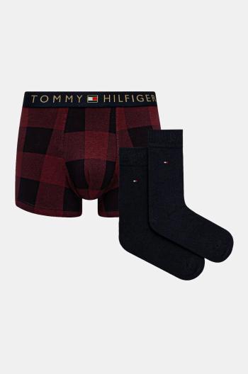 Set boxerek a ponožek Tommy Hilfiger tmavomodrá barva