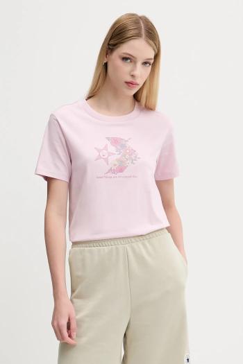 Converse pamut póló rózsaszín, 10027752-A03