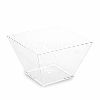 WIMEX s.r.o. Fingerfood sklenička (PS) hranatá čirá 110 x 110 x 70 mm 500ml [20 ks]