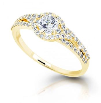 Cutie Jewellery Luxusní prsten ze žlutého zlata se zirkony Z6816–2802-10-X-1 52 mm