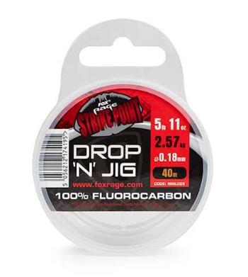 Fox rage fluorocarbon strike point drop n jig line 40 m - 0,27 mm 11,35 lb