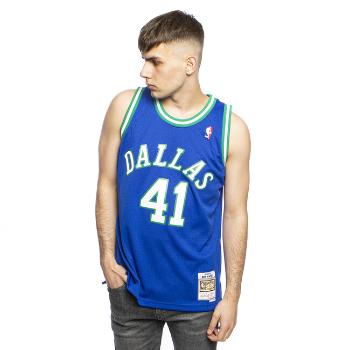 Mitchell & Ness Dallas Mavericks #41 Dirk Nowitzki royal Swingman Jersey  - L