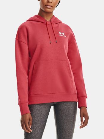 Under Armour Essential Fleece Hoodie Mikina Červená