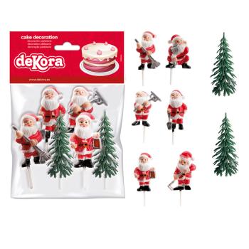 Dekora Sada vánočních ozdob na dort - Santa