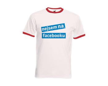 Pánské tričko s kontrastními lemy Nejsem na Facebooku