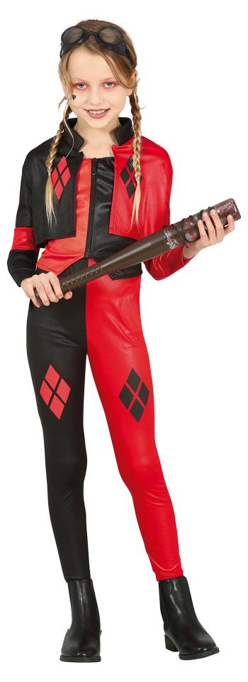 Guirca Dívčí kostým - Harley Quinn červeno/černý Velikost - děti: L: 129-137 cm