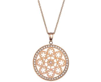 Preciosa Pozlacený náhrdelník s krystaly Rosette 7239P00