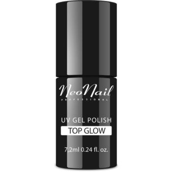 NEONAIL Top Glow gélový vrchný lak na nechty odtieň Glow Silver 7,2 ml