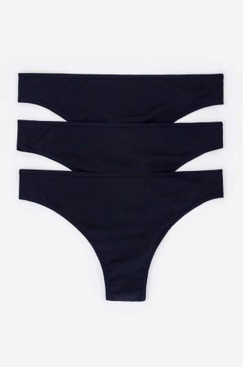 Tanga women'secret 3-pack černá barva, 7682956.1