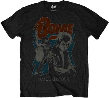 David Bowie Tričko 1972 World Tour Unisex Black S