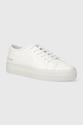 Kožené sneakers boty Common Projects Tournament Low Super in Leather bílá barva, 4017