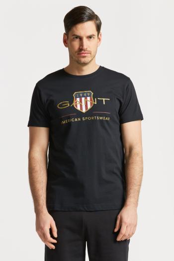 TRIČKO GANT D2. ARCHIVE SHIELD SS T-SHIRT BLACK