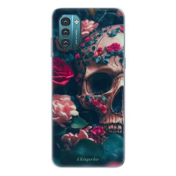 Odolné silikonové pouzdro iSaprio - Skull in Roses - Nokia G11 / G21