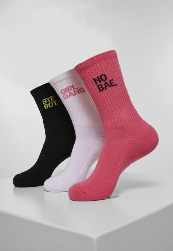 Mr. Tee Girl Gang Socks 3-Pack pink/wht/blk - 43–46