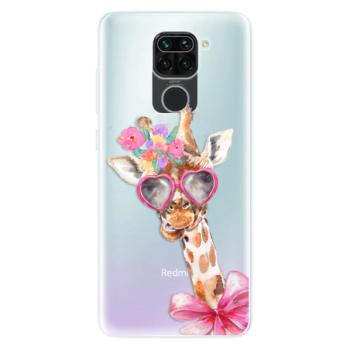 Odolné silikonové pouzdro iSaprio - Lady Giraffe - Xiaomi Redmi Note 9