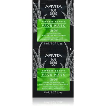 Apivita Express Beauty Moisturizing Face mask Aloe osvěžující hydratační maska na obličej 2x8 ml