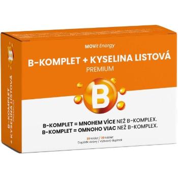 MOVIT ENERGY MOVIT B-KOMPLET + KYSELINA LISTOVÁ PREMIUM 30 TABLET Doplněk stravy, , velikost