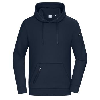 James & Nicholson (Daiber) Stylová pánská mikina s kapucí 8046 - Tmavě modrá | 3XL