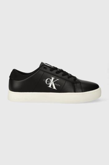 Kožené sneakers boty Calvin Klein Jeans CLASSIC CUPSOLE LOW ML LTH černá barva, YM0YM00864