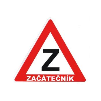 Samolepka "Začátečník" (bílo-červená)