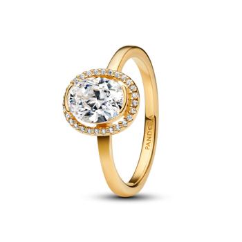 Pandora Elegantní pozlacený prsten se zirkony Shine 163554C01 52 mm