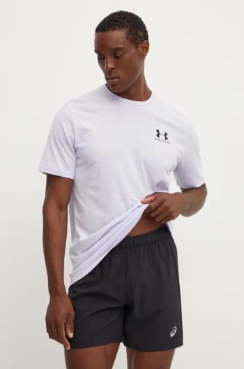 Tričko Under Armour SPORTSTYLE LEFT CHEST fialová barva, 1326799