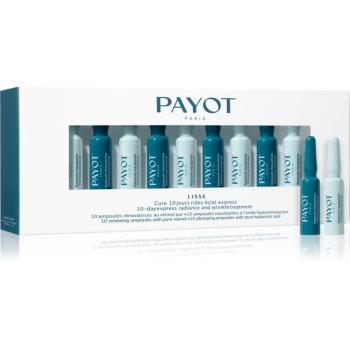 Payot Lisse Cure 10 Jours Rides Éclat Express 10denní kúra proti vráskám s kyselinou hyaluronovou a retinolem pro ženy 20x1 ml