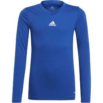 adidas TEAM BASE LONG SLEEVE TEE Juniorské fotbalové triko, modrá, velikost