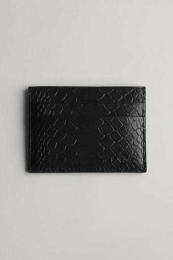 POUZDRO NA PLATEBNÍ KARTY GANT D1. ICON G LEATHER CARD HOLDER BLACK