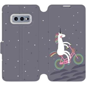 Flipové pouzdro na mobil Samsung Galaxy S10e - V024P Jednorožec na kole (5903226814237)