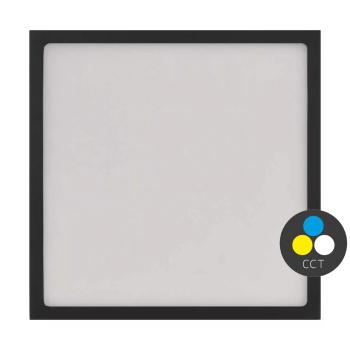 EMOS Černý přisazený LED panel s tenkým rámečkem hranatý 225 x 225mm 21W CCT Premium ZM6343