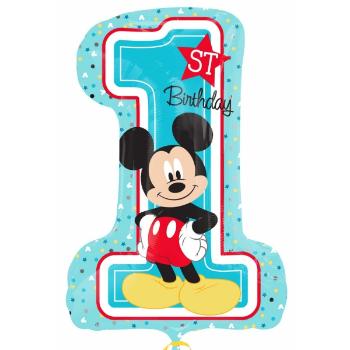 1. születésnap Mickey fólia lufi 48 x 71 cm