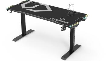Gaming asztal ULTRADESK Force - szürke, RGB