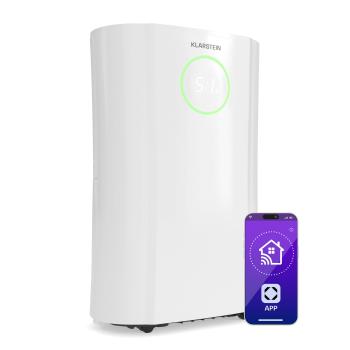 Klarstein DryFy ProConnect 24L odvlhčovač vzduchu, 24 l/den, 36 m², WiFi, Aplikace, LED indikátor, 24-hodinový časovač
