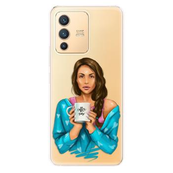 Odolné silikonové pouzdro iSaprio - Coffe Now - Brunette - Vivo V23 5G