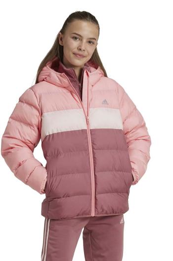 Dětská bunda adidas J SDKT růžová barva, IY6916